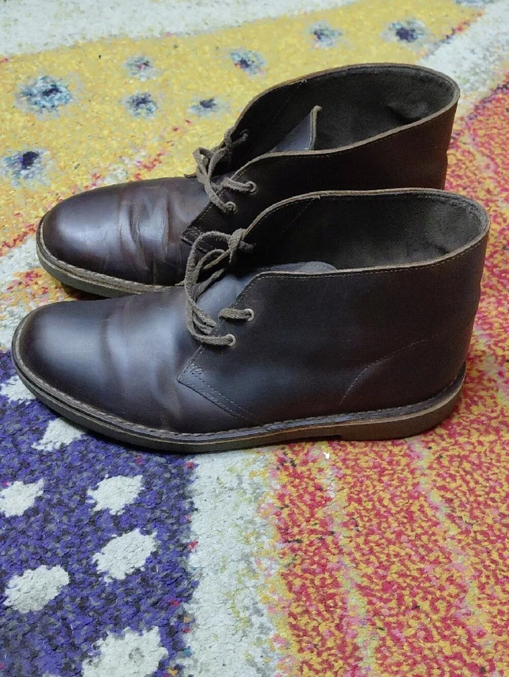 Clarks Men's Dark Brown Leather Chukka Boots